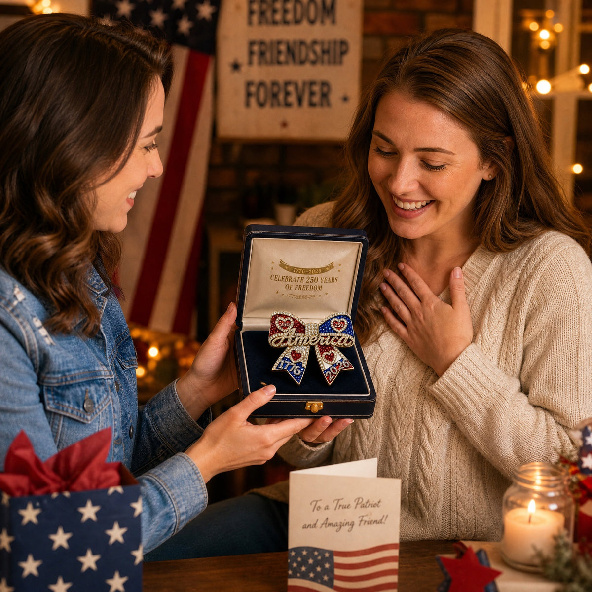 U.S. Founding 250th Anniversary Commemorative Ribbon Pin (Unisex)