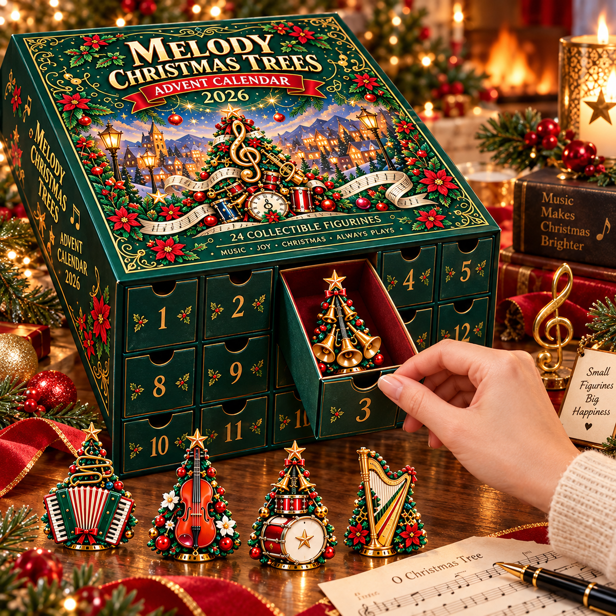 2026 Musical Instruments Christmas Tree 24-Day Advent Calendar