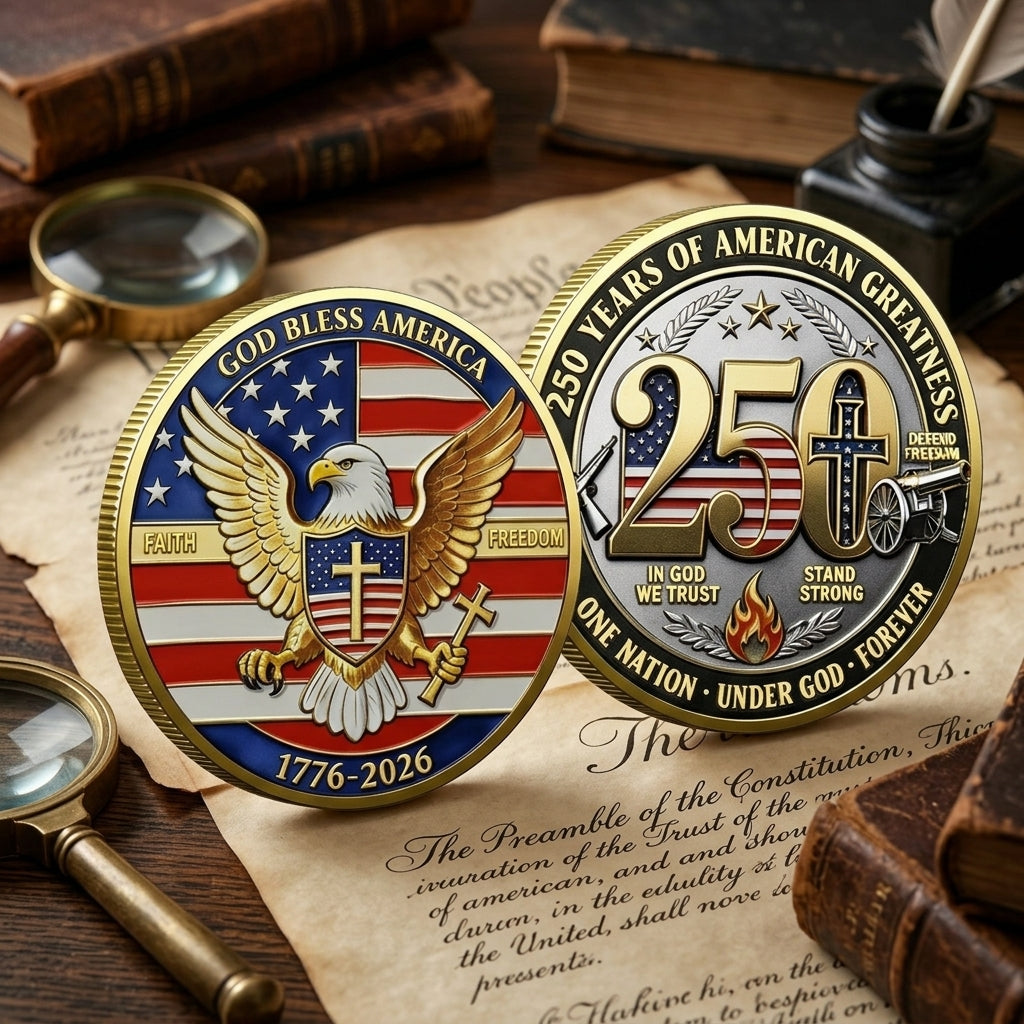 🔥LAST DAY 60% OFF✨9PCS USA 250th Anniversary Commemorative Coin Gift Set