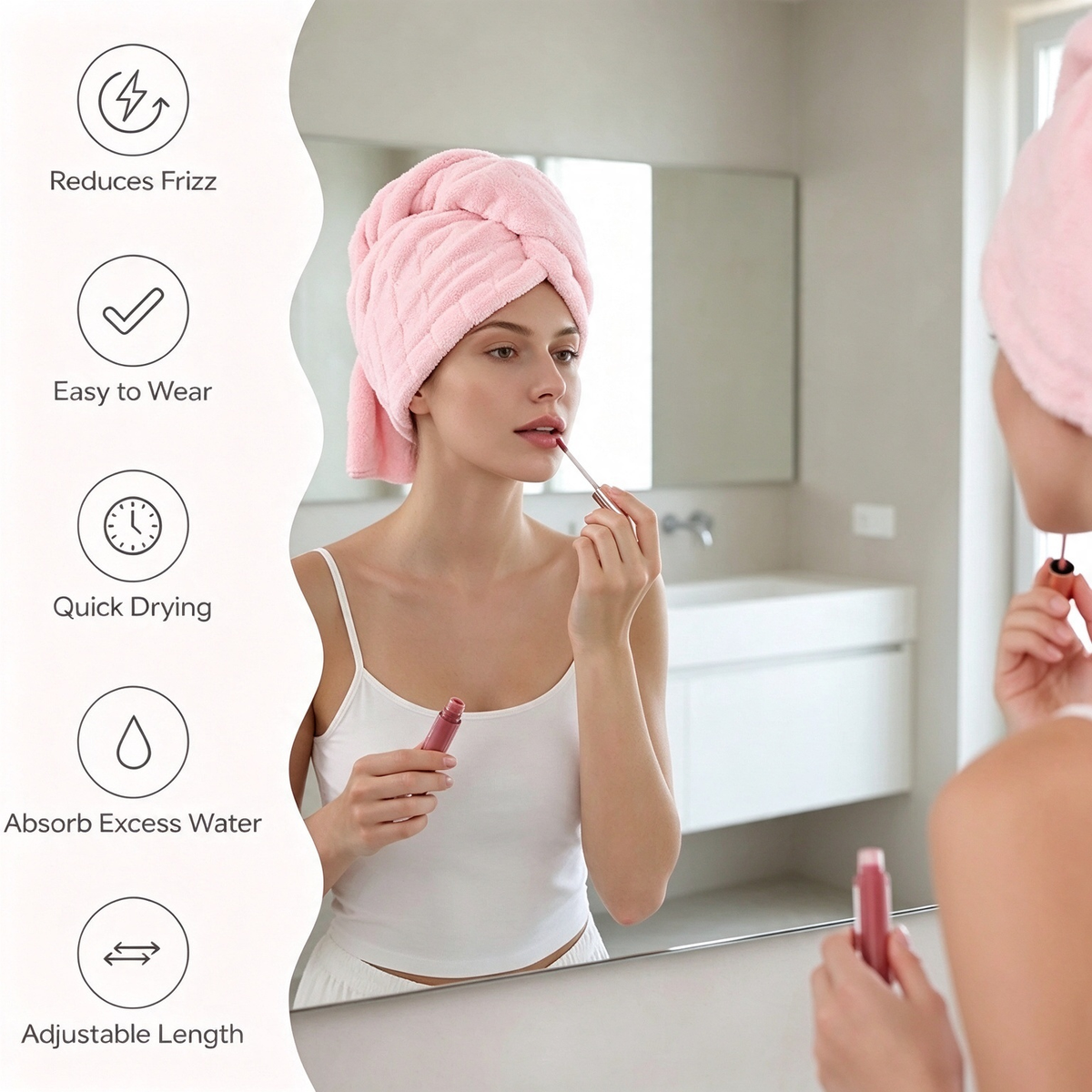 Extra-Thick Microfiber Hair Drying Towel Cap Set, Super Absorbent Quick-Dry Hair Wrap 🧖♀️
