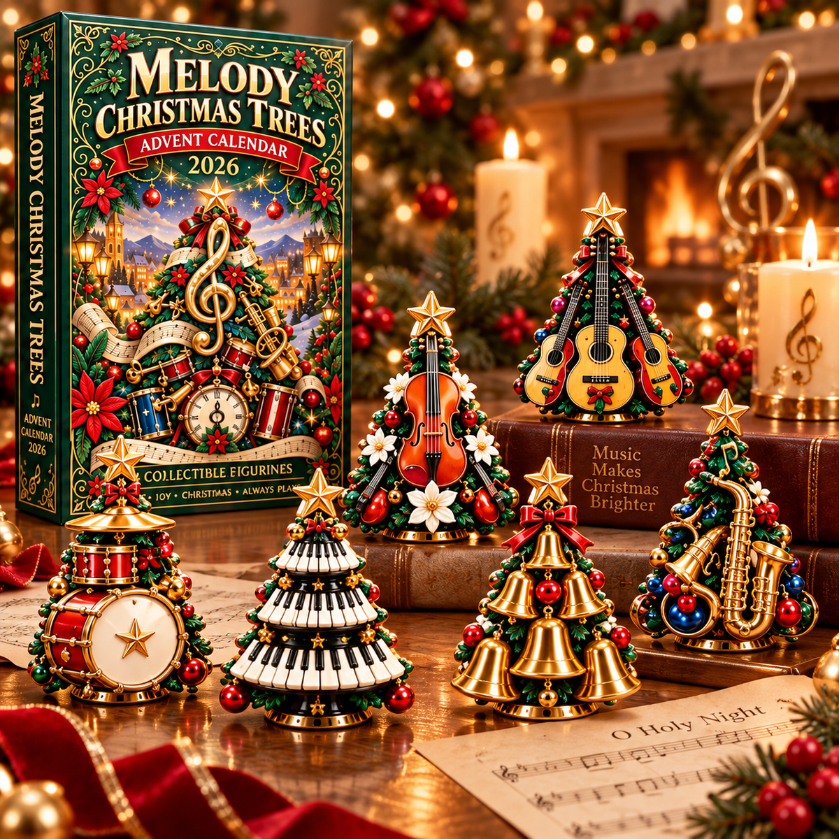 2026 Musical Instruments Christmas Tree 24-Day Advent Calendar