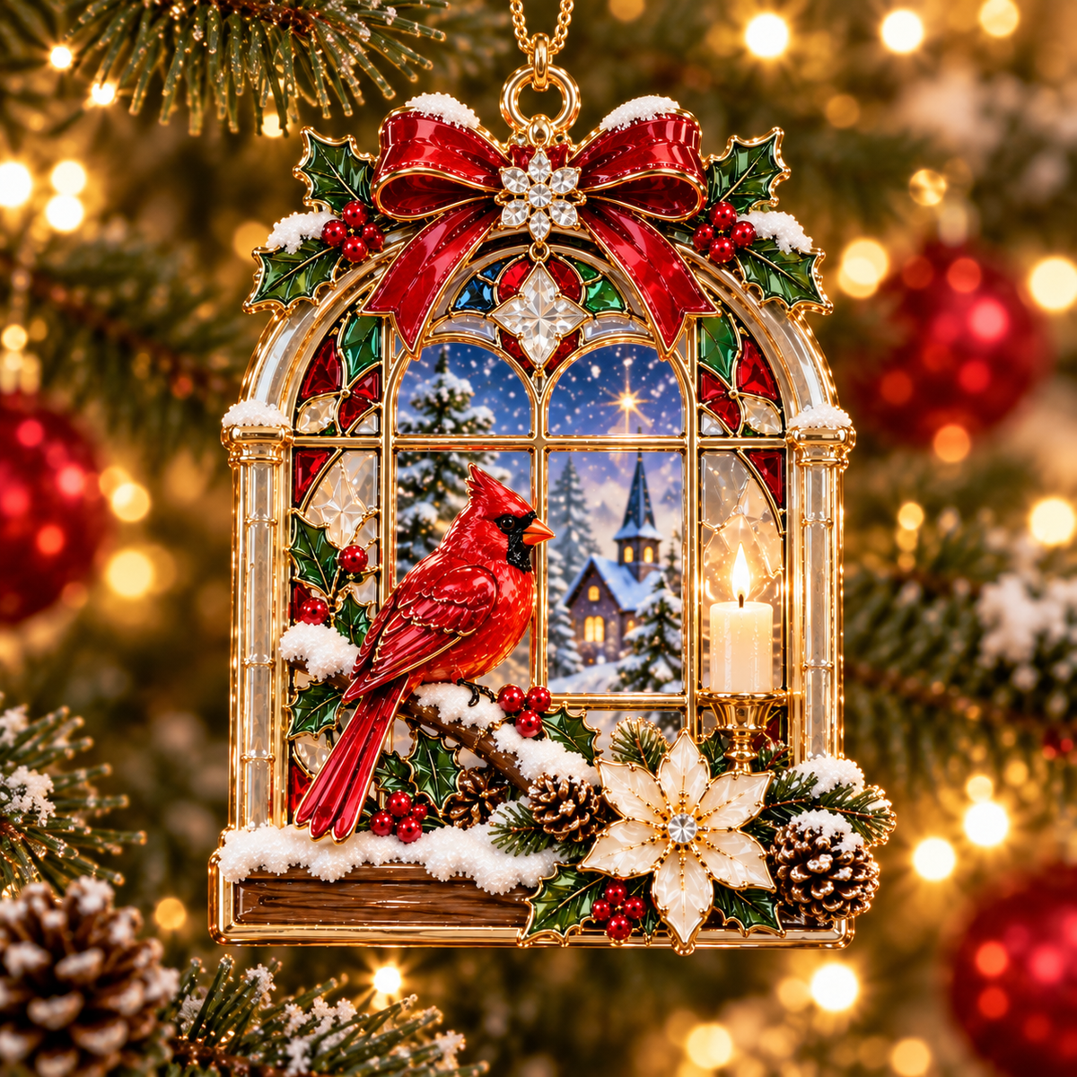 Cardinal Christmas Ornament – Red Bird Holiday Keepsake, Meaningful Memorial Gift for Family & Loved Ones