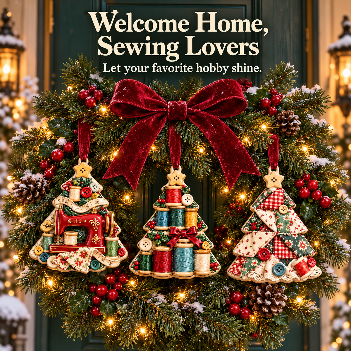 Sew Merry – Vintage Sewing Christmas Tree Ornaments in 6 Charming Designs