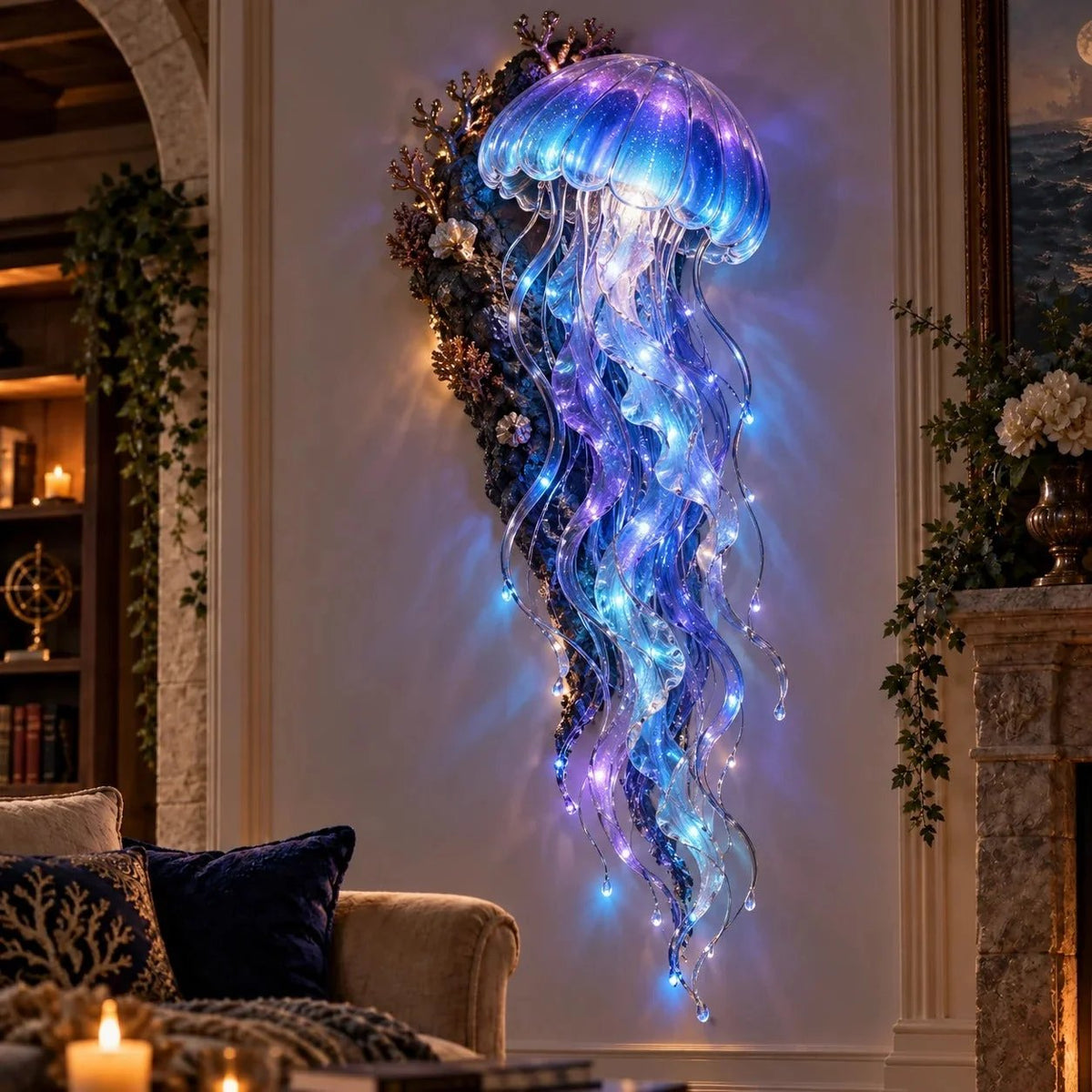 ⏰Limited Stock 50% OFF - 🌊✨ Enchanted Ocean Legends™ Lighted Wall Décor Collection 🐋🧜♀️