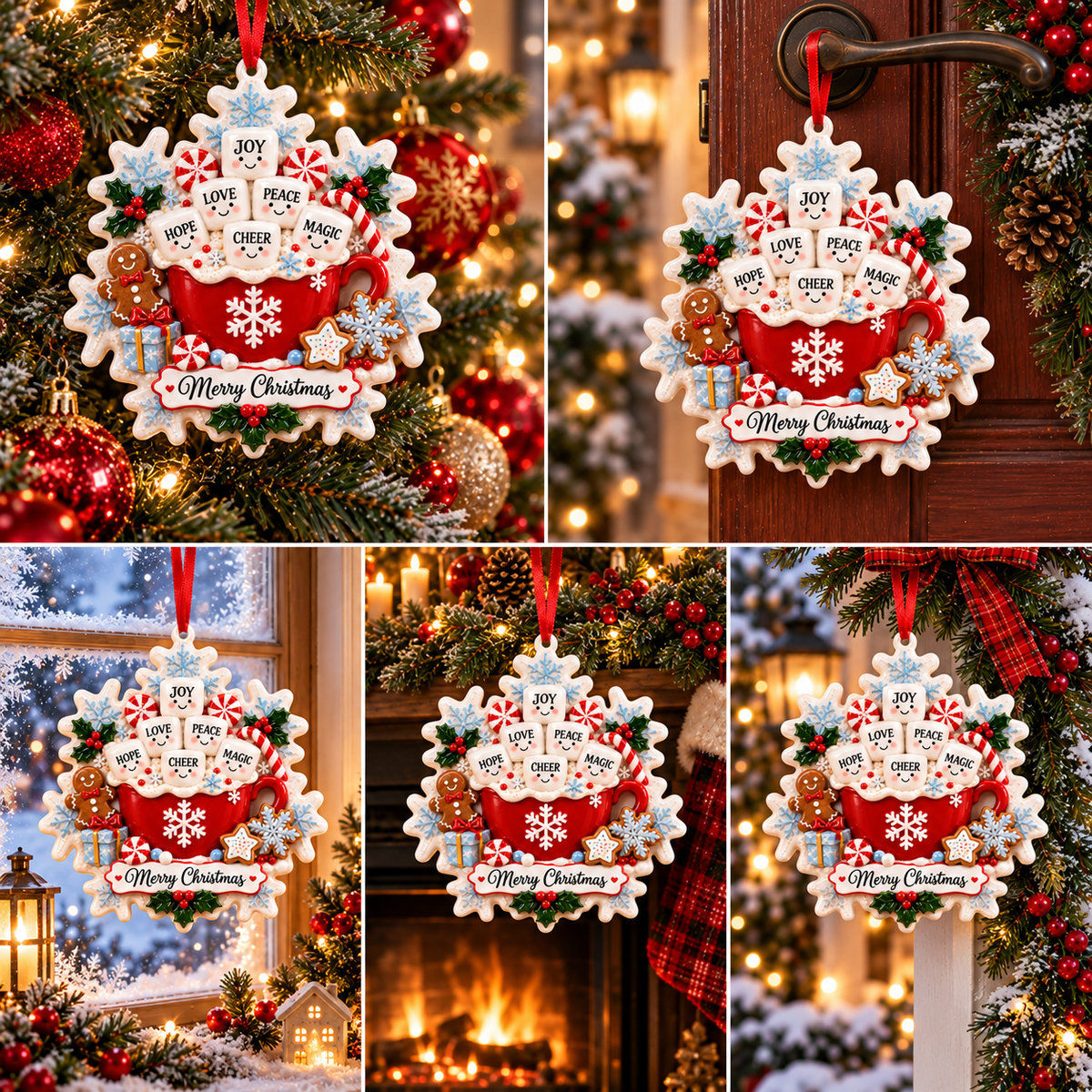 Christmas hot cocoa marshmallow ornament - product image 4