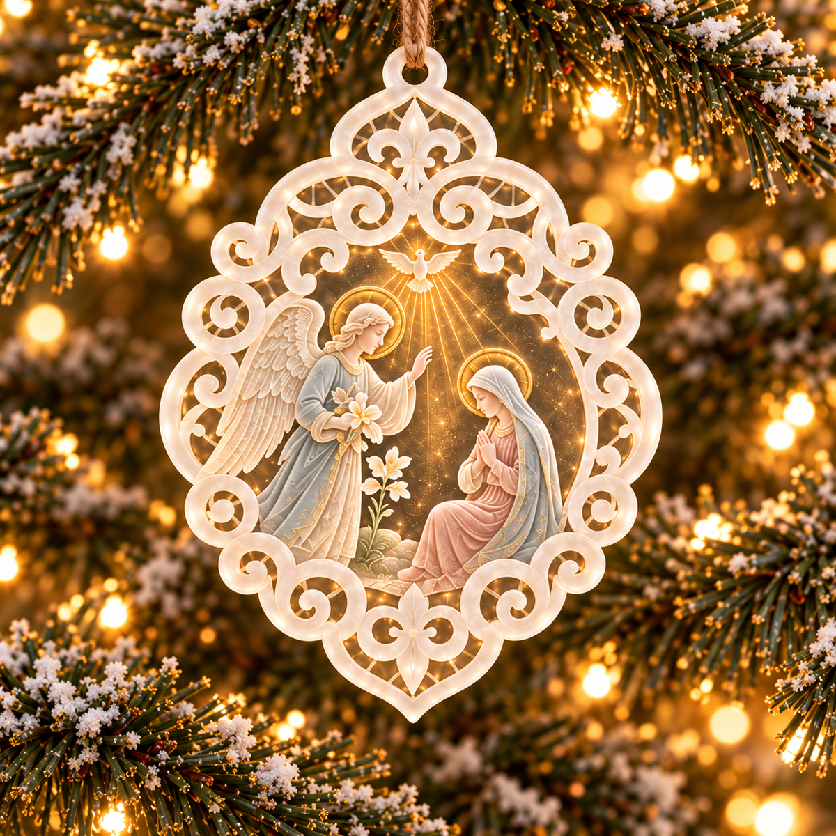 6-Piece Nativity Christmas Ornament Collection – Elegant Holy Family, Guardian Angels, Three Wise Men & Bethlehem Scene Ornaments | Religious Christmas Tree Decorations & Christian Keepsake Gifts