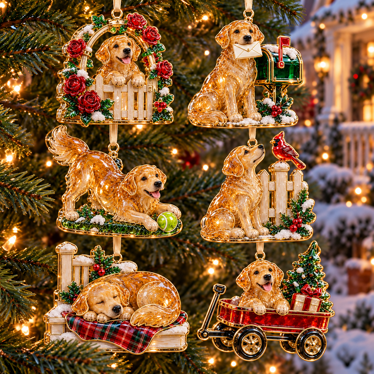 Golden Retriever Christmas Ornaments – 6 Heartwarming Holiday Designs for Dog Lovers