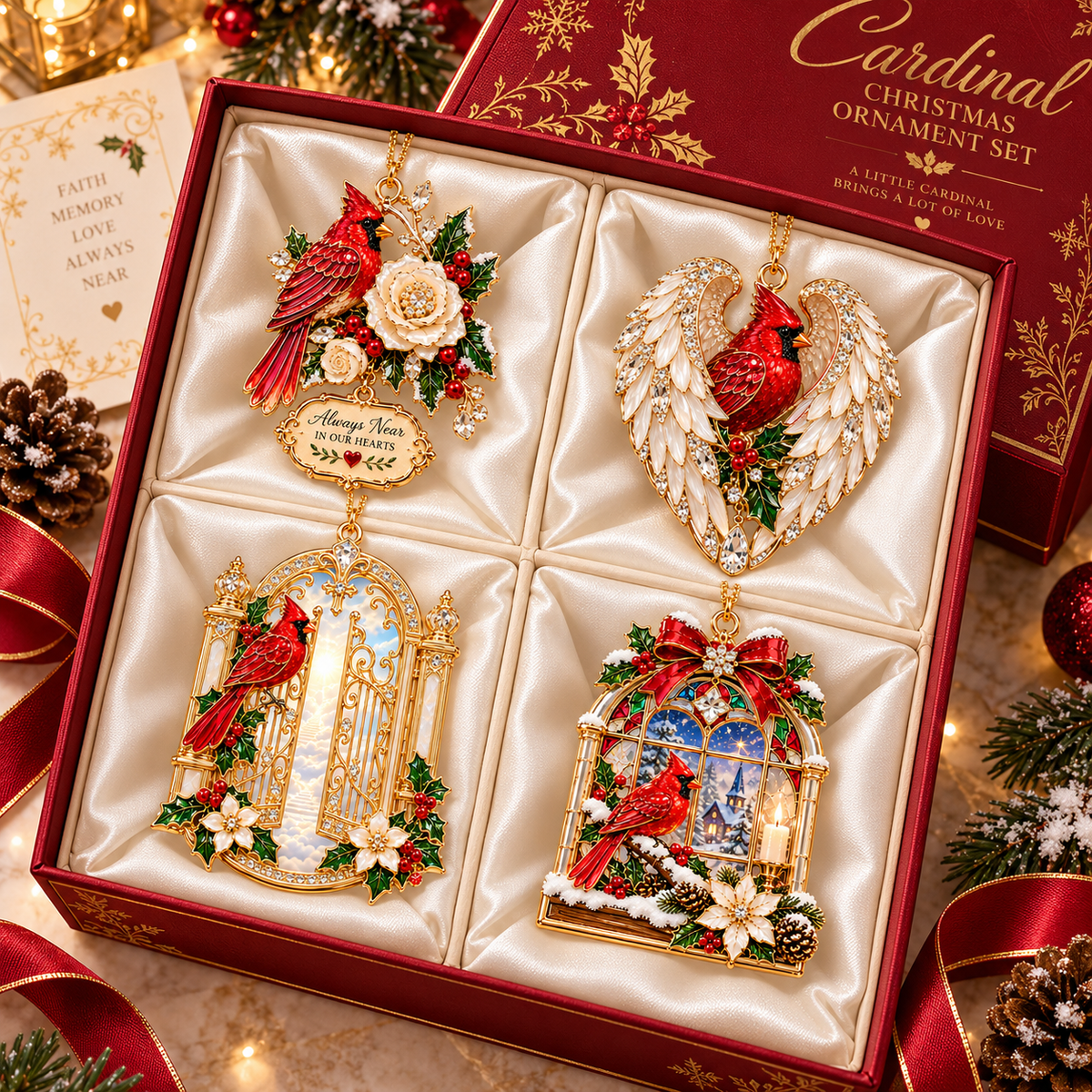 Cardinal Christmas Ornament – Red Bird Holiday Keepsake, Meaningful Memorial Gift for Family & Loved Ones