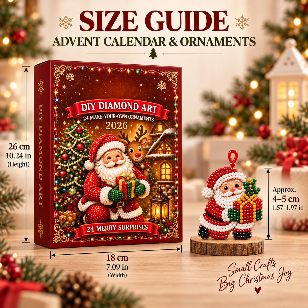 CHRISTMAS KICKOFF 40% OFF - Christmas Diamond Painting Advent Calendar 2026 - 24-Day DIY Craft Ornament - Creative Christmas Gift for Craft Lovers