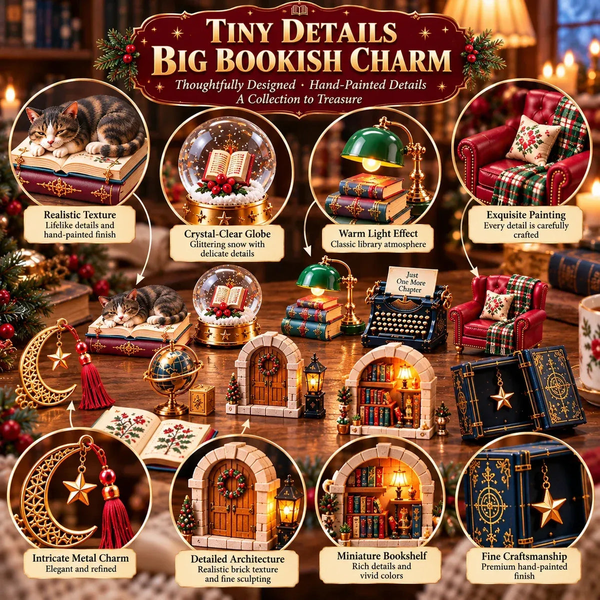 ⏳ Last Day 49% OFF – 📚 24 Nights of Bookish Joy Advent Calendar | 24 Unique Mini Literary Treasures for Readers & Book Lovers 🎄