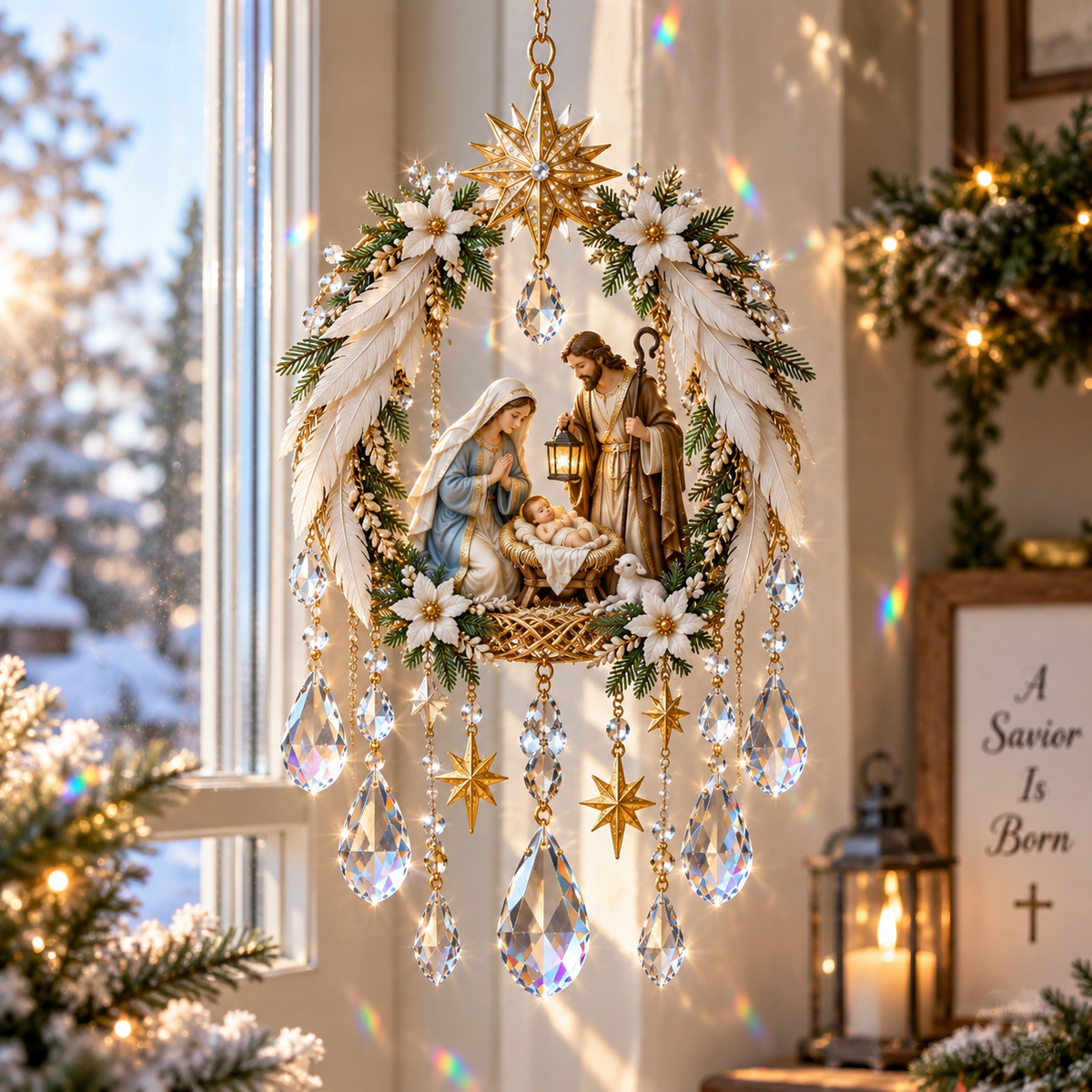 Faith Inspired Suncatcher – Christian Window Hanging Decor, Religious Keepsake Gift for Home, Prayer Space & Encouragement