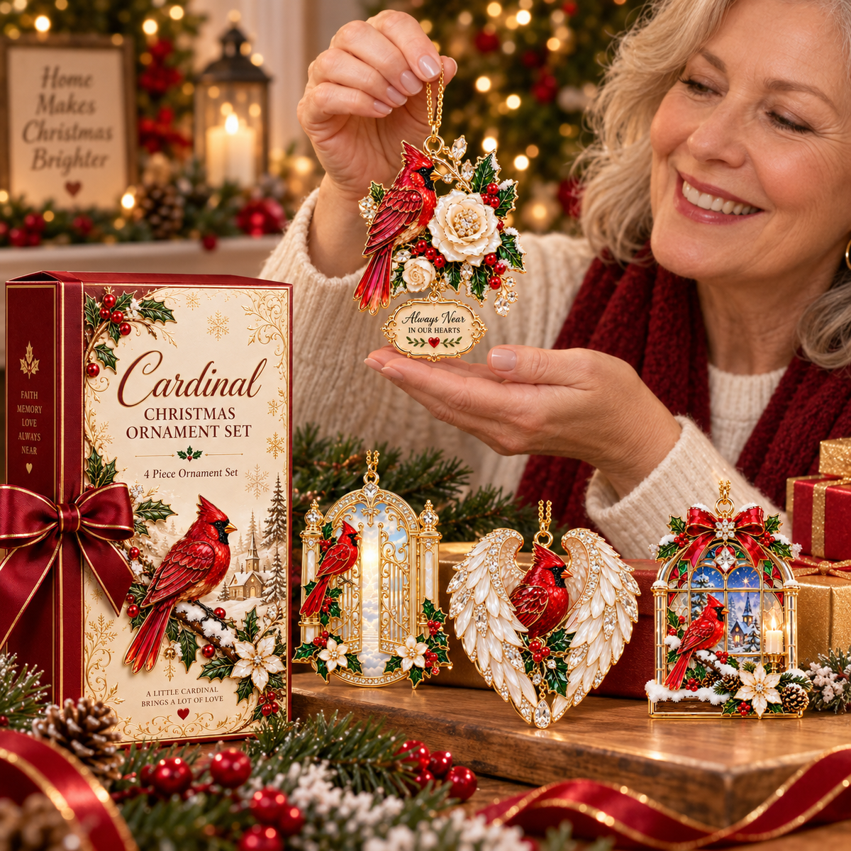 Cardinal Christmas Ornament – Red Bird Holiday Keepsake, Meaningful Memorial Gift for Family & Loved Ones