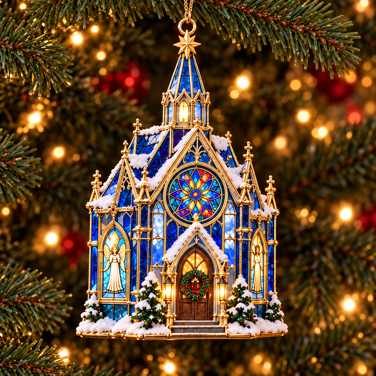 🏘️ 2026 Christmas Village House Ornaments – Set of 6 Vintage Holiday Keepsakes