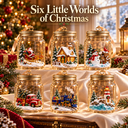 Christmas in a Jar – 6 Enchanting Holiday Scene Ornament Designs