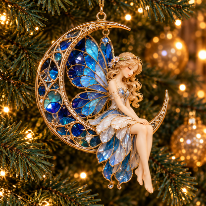 ✨ 2026 Enchanted Stained Glass Fairy Christmas Ornaments – Set of 6