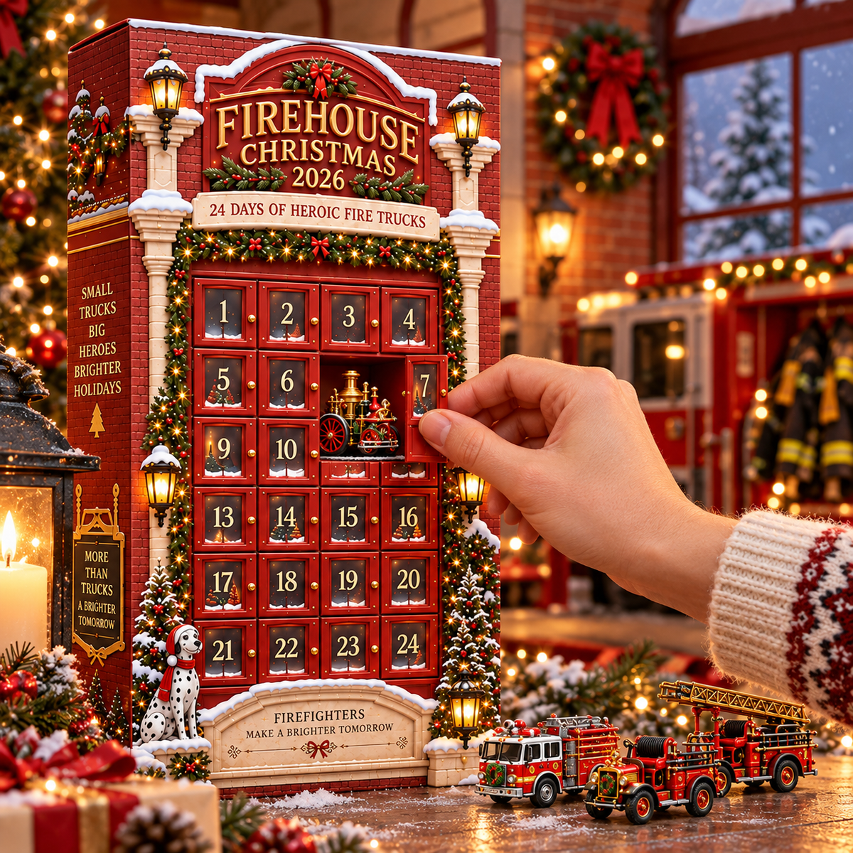 2026 Fire Truck Advent Calendar - 24 Days of Vintage Engines & Rescue Trucks