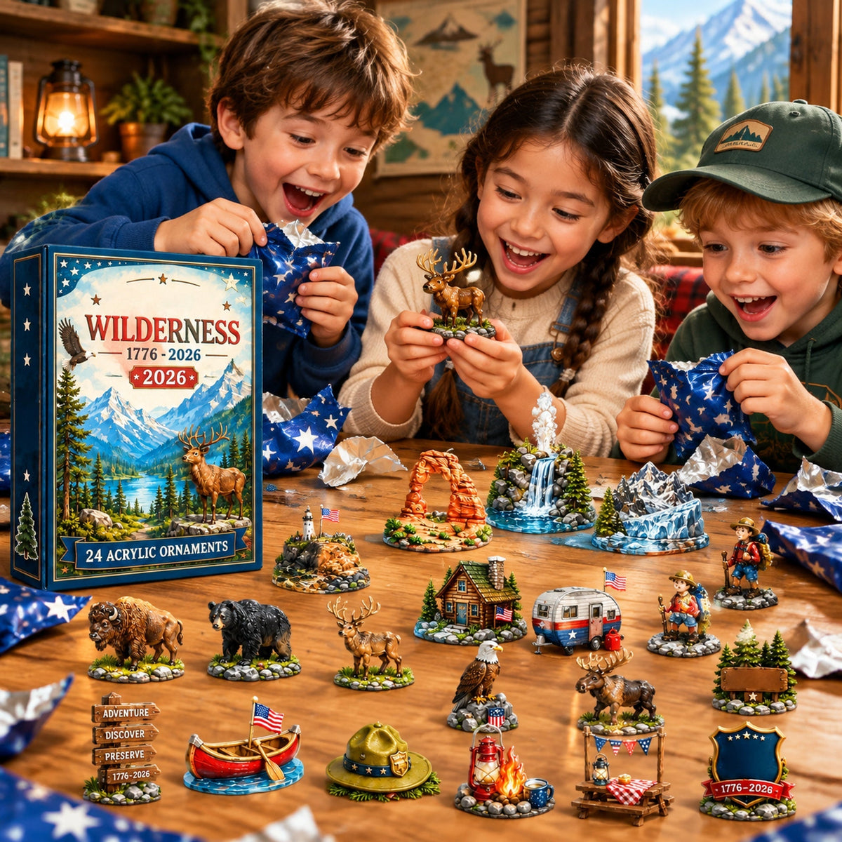 250 Years of American Wilderness Blind Box | 24Pcs Ornaments Advent Calendar