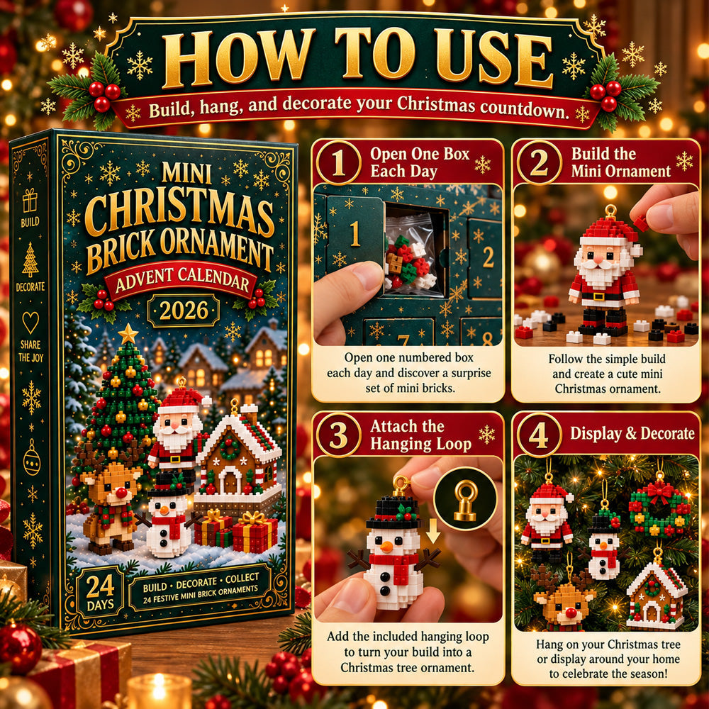 ⏳ 🎄 24-Day Mini Christmas Ornament Advent Calendar 🧱