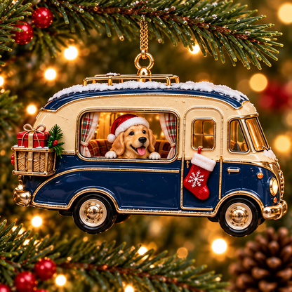 Vintage Christmas Camper Ornaments – 6-Piece Retro Holiday RV Collection | Cozy Christmas Tree Decorations & Heartwarming Keepsake Gifts