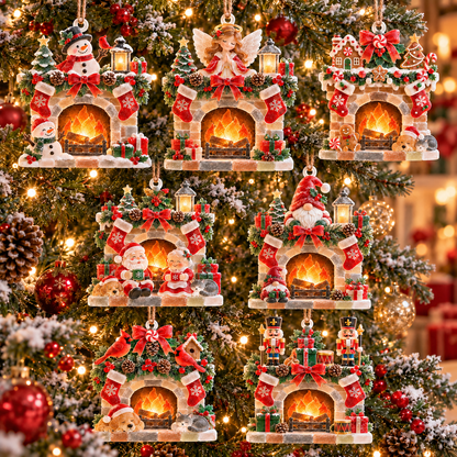 2026 Cozy Christmas Fireplace Ornaments - image 8