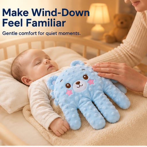 👶 Baby Soothing Rhythmic Palm – Remote-Controlled Patting & Warmth ☁️