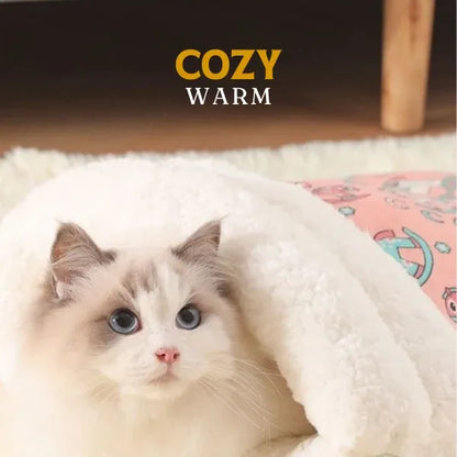🐾 🔥 Cozy Pet Nest for Cats and Dogs - Plush & Machine Washable, Perfect for Your Pet's Comfort and Warmth ✨