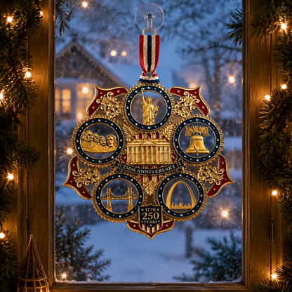 USA 250th Anniversary Christmas Tree Ornament – Patriotic Commemorative Keepsake 1776–2026