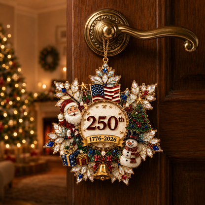USA 250th Anniversary Snowflake Christmas Ornament – Patriotic Holiday Keepsake 1776–2026