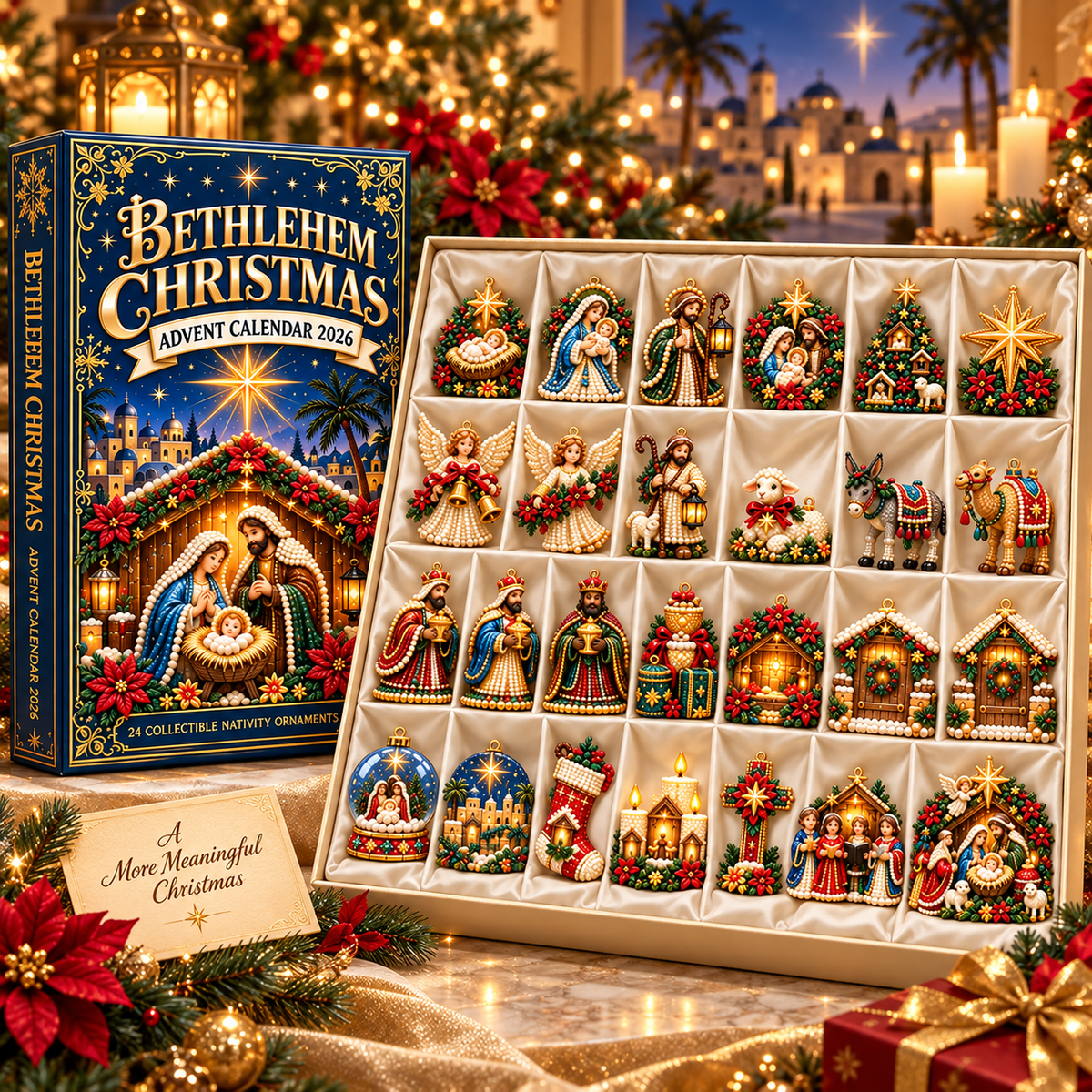 2026 Pearl, Jesus & Nativity Scene 24-Day Advent Calendar