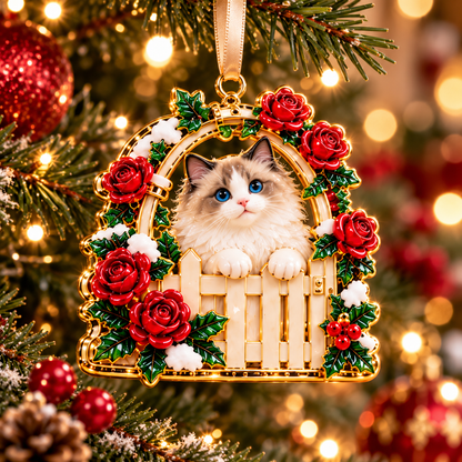 Ragdoll Cat Christmas Ornaments – Cozy Holiday Garden Collection