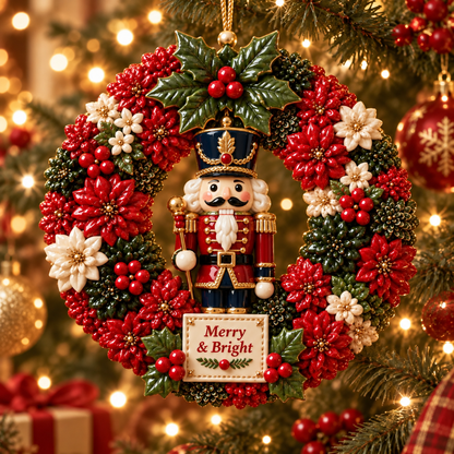 Merry & Bright Christmas Wreath Ornament Collection – 6-Piece  Santa, Snowman, Gingerbread, Nutcracker, Reindeer & Cardinal Christmas Tree Decorations | Festive Holiday Keepsake Gifts