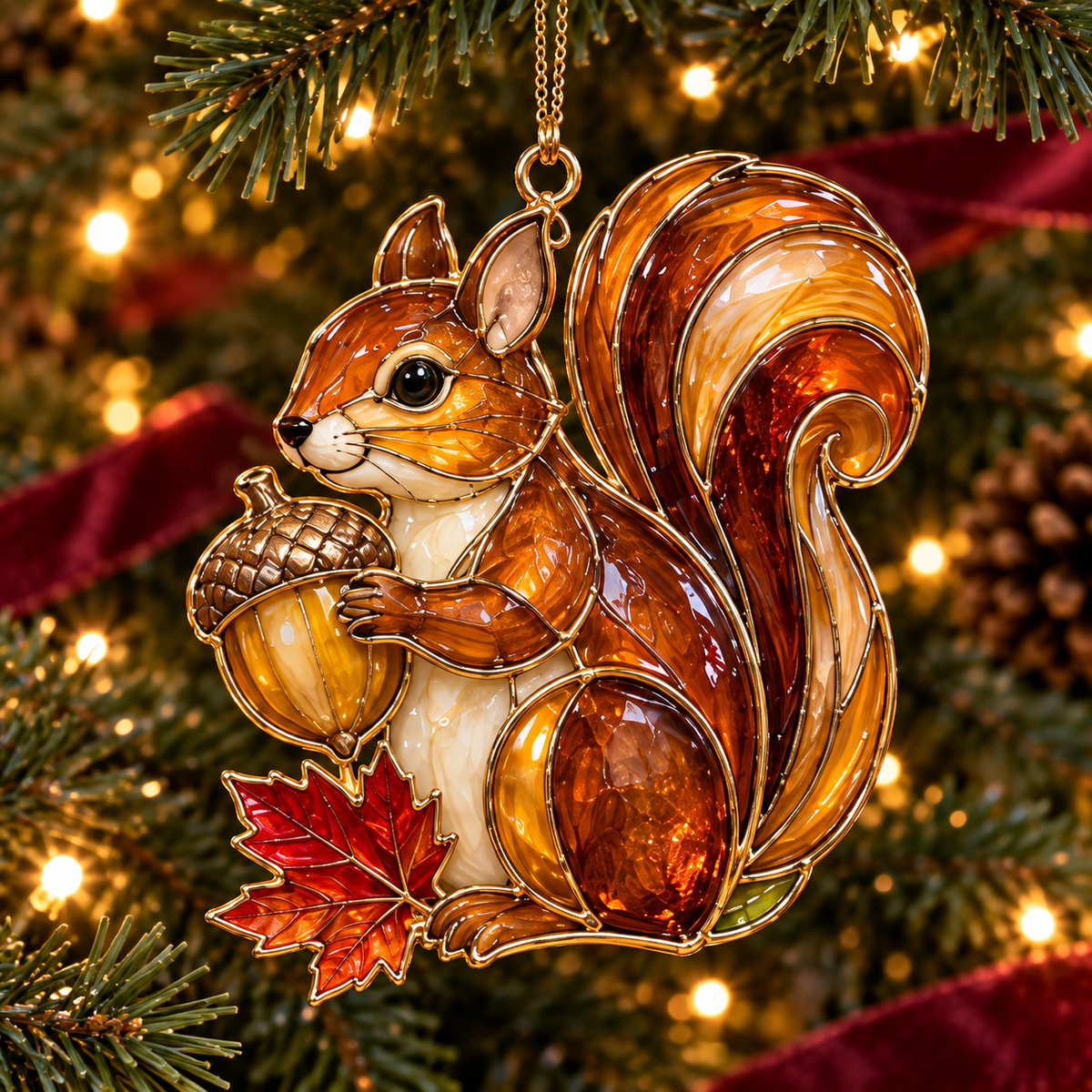 ✨ 2026 Thanksgiving Stained Glass Ornaments – Set of 6