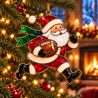 🎄 2026 Christmas Football Ornaments – Set of 6 Festive Football Holiday Keepsakes