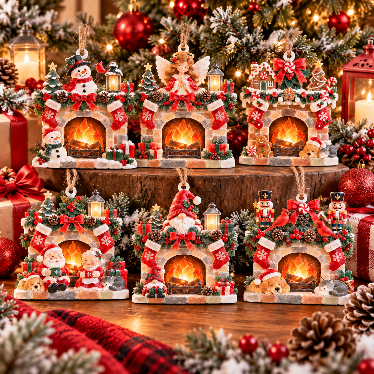2026 Cozy Christmas Fireplace Ornaments - image 15