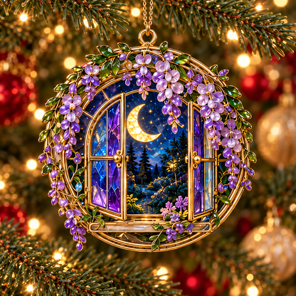 ✨ 2026 Enchanted Stained Glass Fairy Doors & Windows Christmas Ornaments – Set of 6
