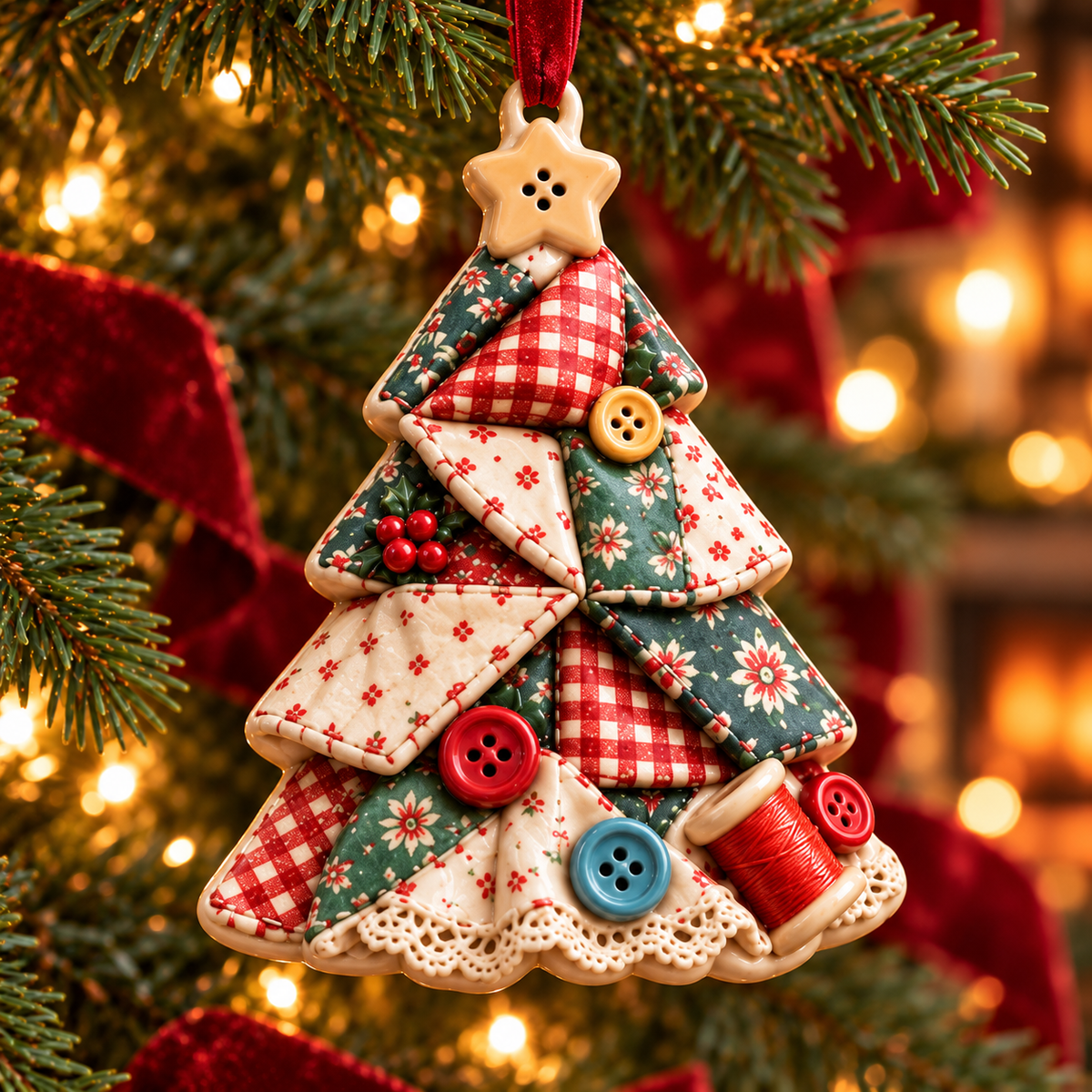 Sew Merry – Vintage Sewing Christmas Tree Ornaments in 6 Charming Designs