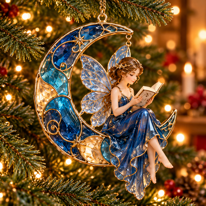 ✨ 2026 Enchanted Moon Fairy Christmas Ornaments – Set of 6