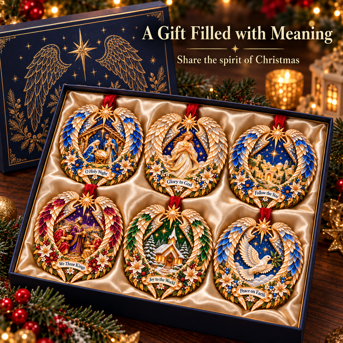 Wings of Faith – Christian Christmas Ornaments in 6 Inspirational Designs