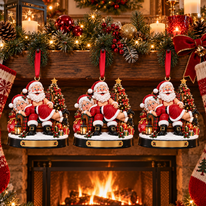Funny Santa & Mrs. Claus Christmas Ornament – My Butt Would Be So Lonely Without You | Naughty Christmas Gift for Husband, Wife & Couples