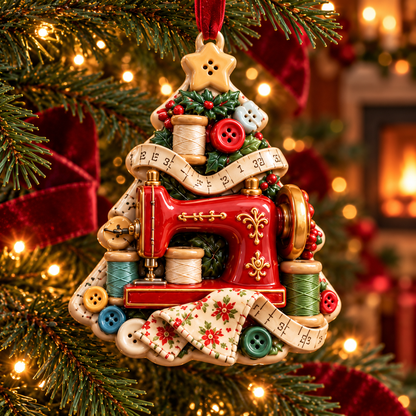 Sew Merry – Vintage Sewing Christmas Tree Ornaments in 6 Charming Designs