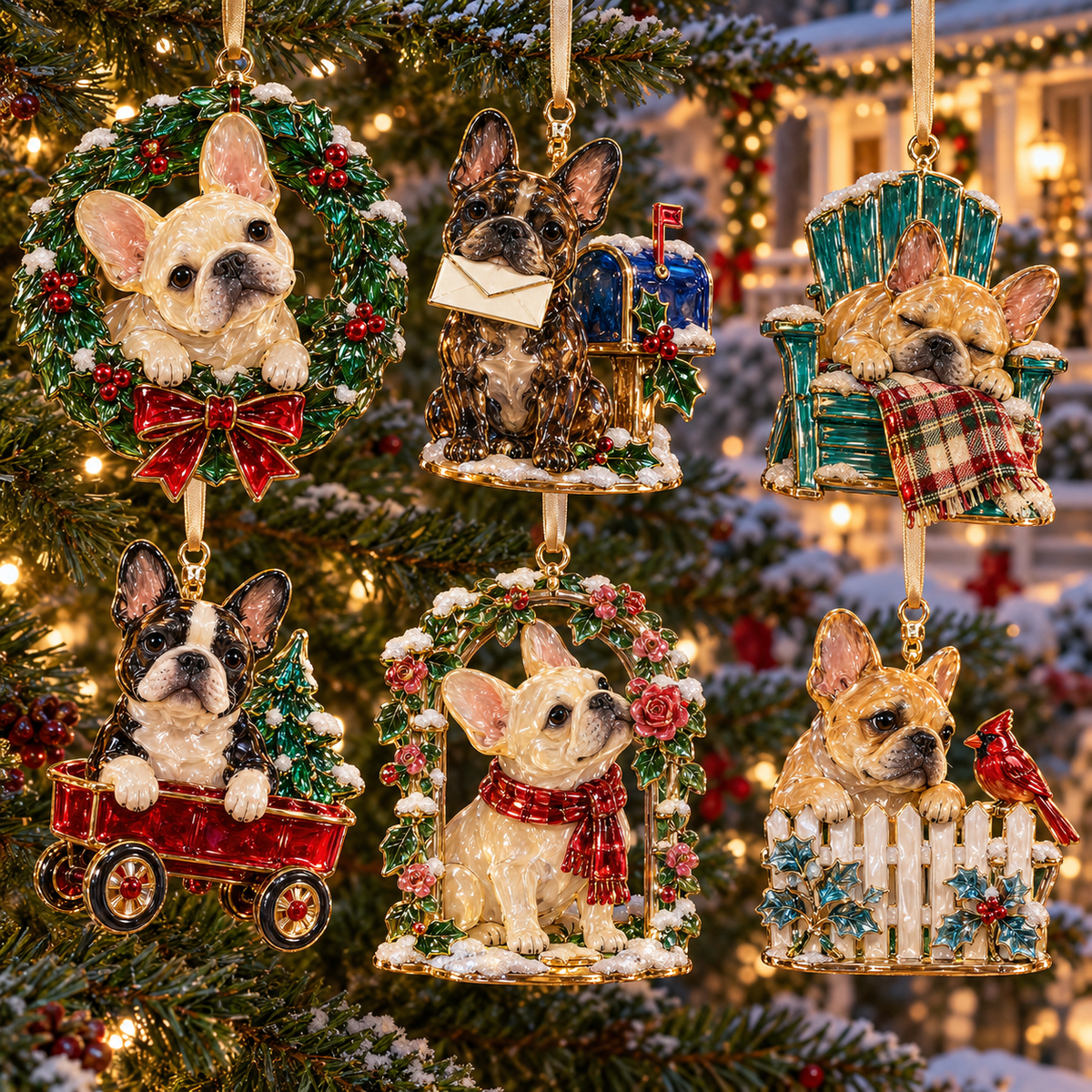 French Bulldog Christmas Ornaments – 6 Heartwarming Designs for Frenchie Lovers