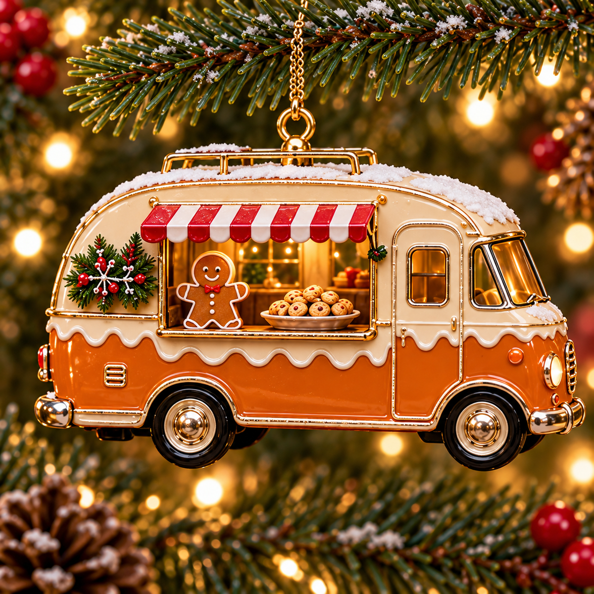 Vintage Christmas Camper Ornaments – 6-Piece Retro Holiday RV Collection | Cozy Christmas Tree Decorations & Heartwarming Keepsake Gifts