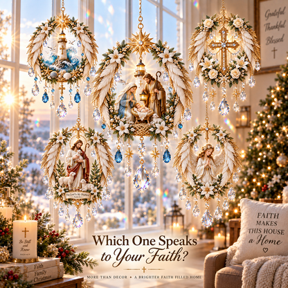 Faith Inspired Suncatcher – Christian Window Hanging Decor, Religious Keepsake Gift for Home, Prayer Space & Encouragement