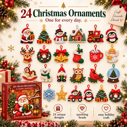 CHRISTMAS KICKOFF 40% OFF - Christmas Diamond Painting Advent Calendar 2026 - 24-Day DIY Craft Ornament - Creative Christmas Gift for Craft Lovers