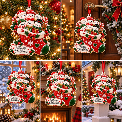 Christmas Marshmallow Family Stocking Ornament - image 10