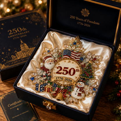 USA 250th Anniversary Snowflake Christmas Ornament – Patriotic Holiday Keepsake 1776–2026