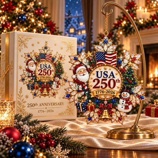 2026 250th Anniversary Crystal Snowflake Christmas Ornament — A Keepsake to Treasure