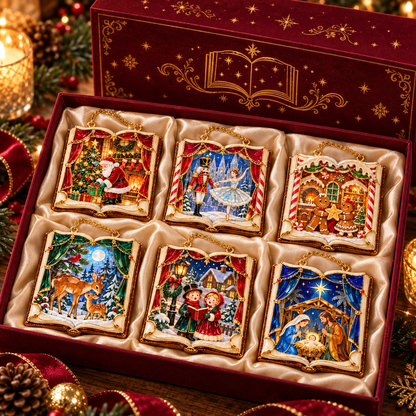 📖 2026 Christmas Storybook Ornaments – Set of 6 Magical Holiday Keepsakes