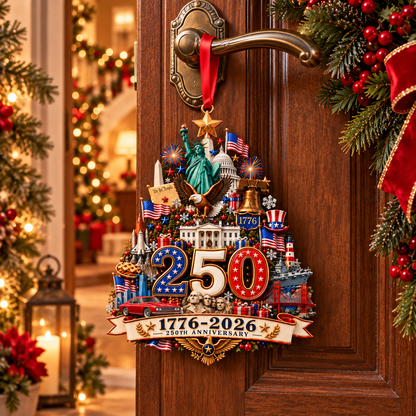 2026 250th Anniversary Christmas Ornament – 1776–2026 Patriotic Commemorative Keepsake, Meaningful Holiday Gift for Family & Friends