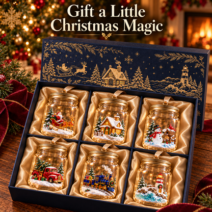 Christmas in a Jar – 6 Enchanting Holiday Scene Ornament Designs